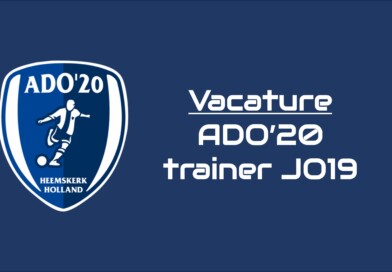 Vacature: ADO’20 zoekt trainer JO19